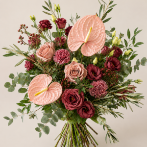 Anthurium Signature Bouquet – Blush & Marsala