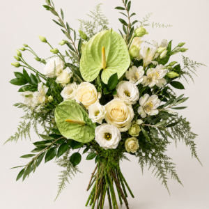 Anthurium Signature Bouquet – Creme & Grün
