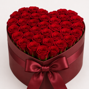 Rosenbox - Herzform Collection mit frischen Blumen